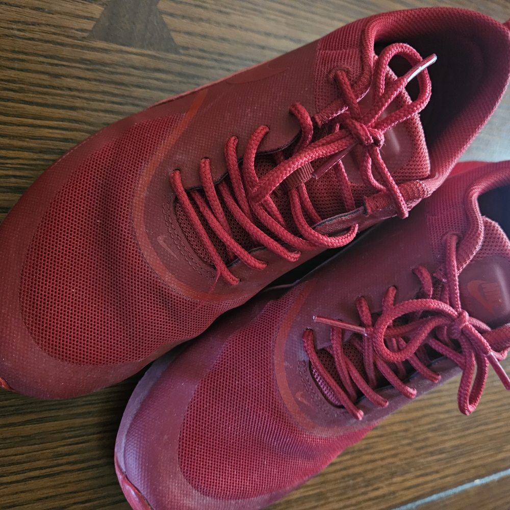 Nike Red Athletic Shoes with Minimalist Design